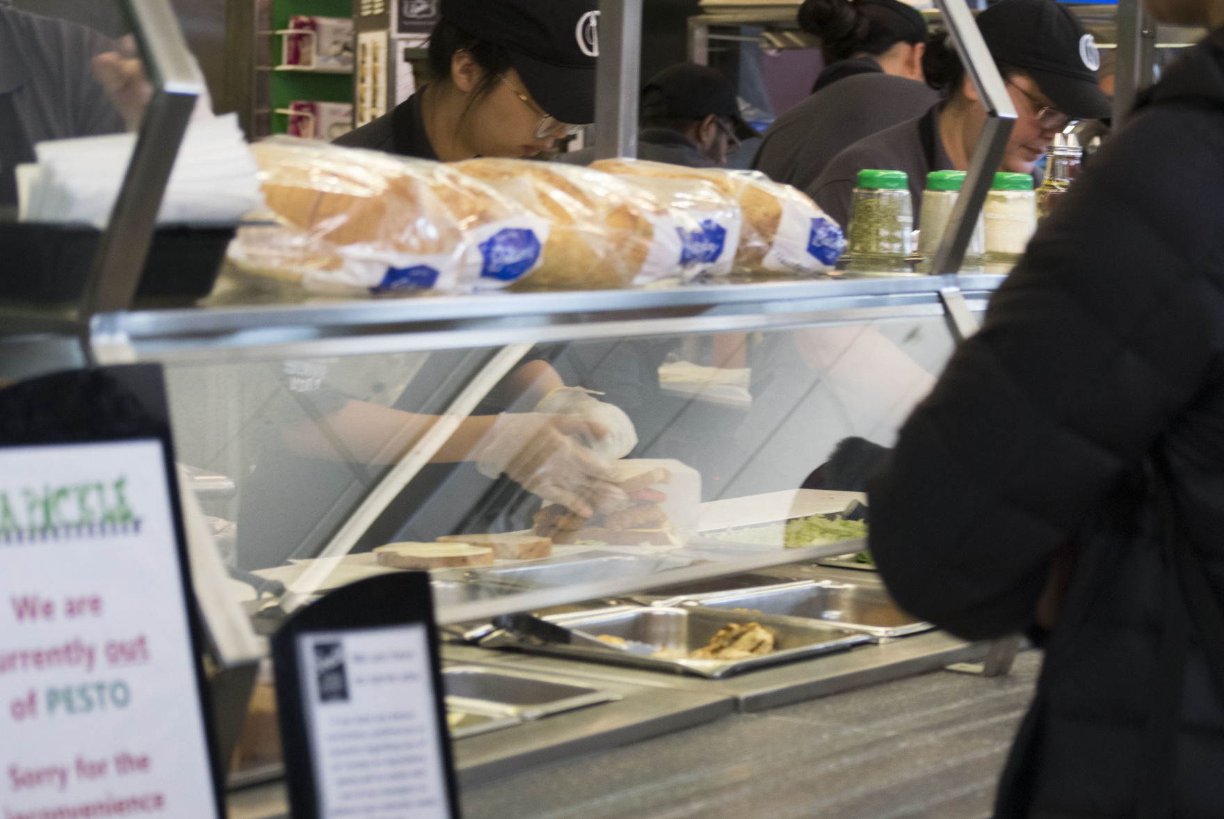 South Dining Halls Allergies, In a Pickle making a sandwich